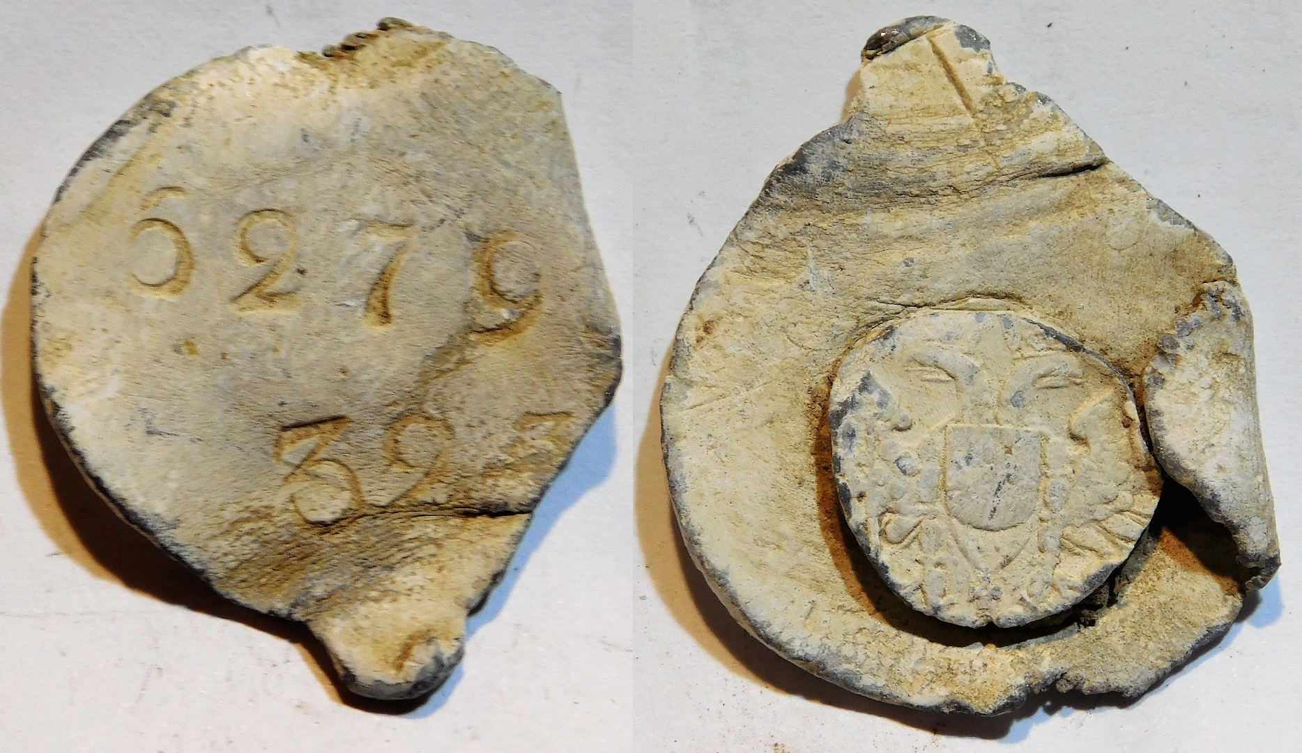 Cloth Seal, Unknown, Continental, Double-Headed Eagle