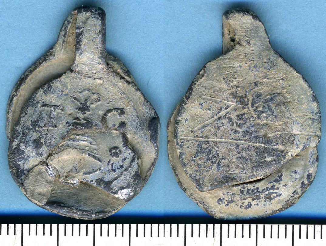 Cloth Seal, Cloth Worker's Personal Seal, Heraldic Device, Bell, TC, 1575~1700