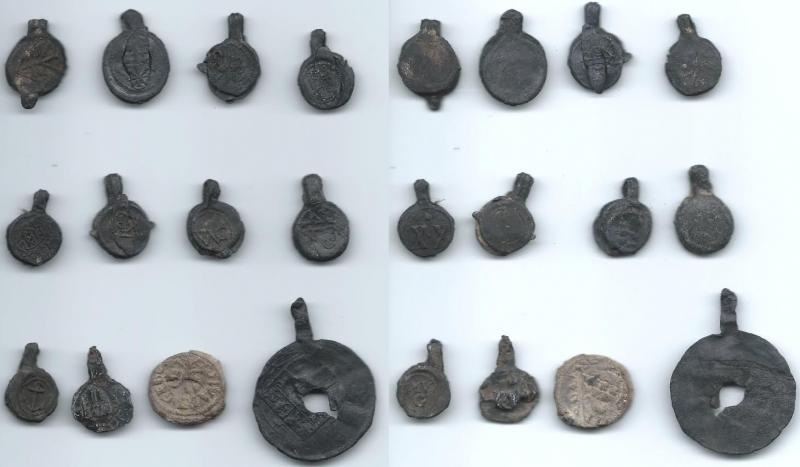 Cloth Seal, Dutch, Various Seals found in Manhattan